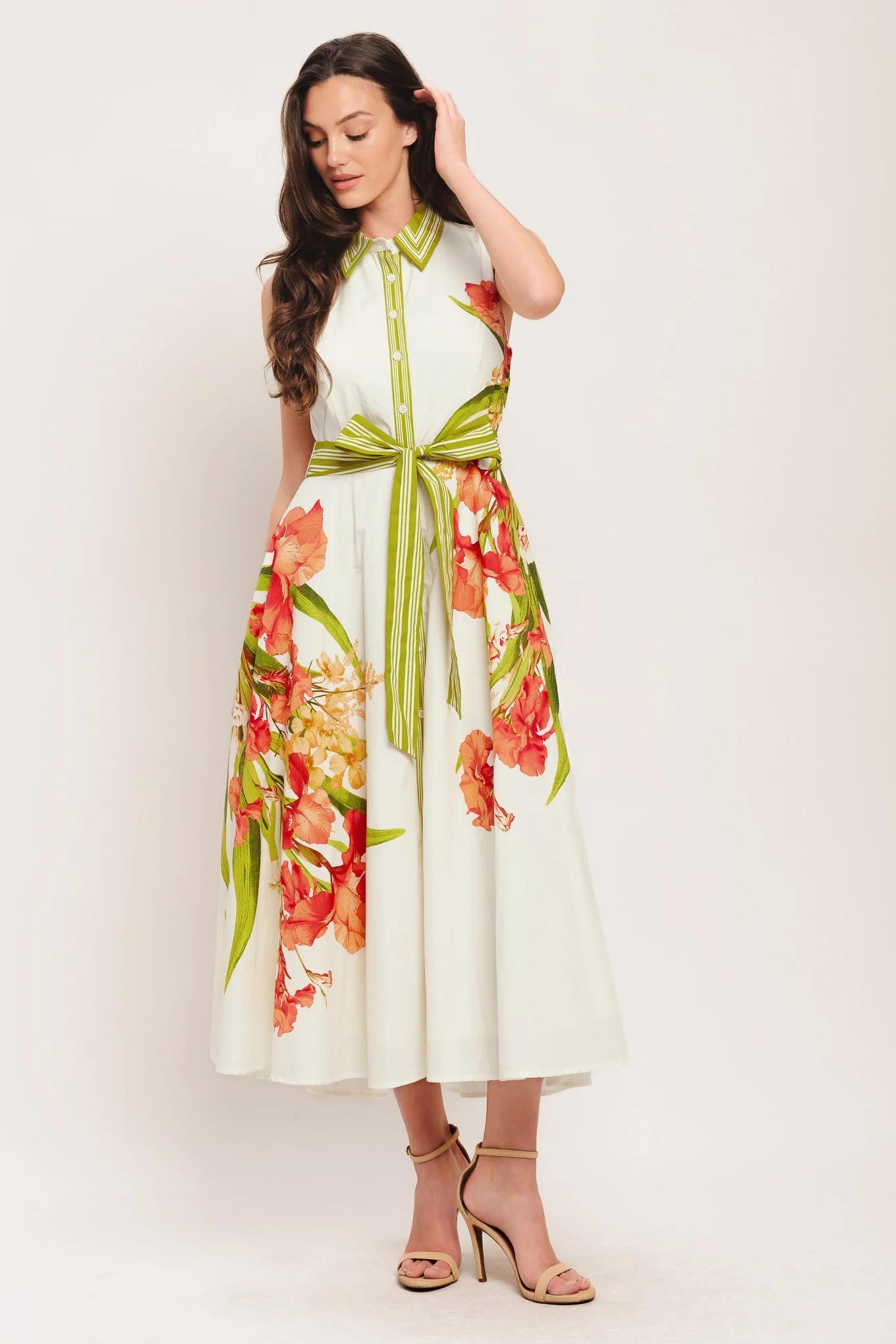 SPRING HEIRLOOM FLORAL PRINT MIDI DRESS - Image 2