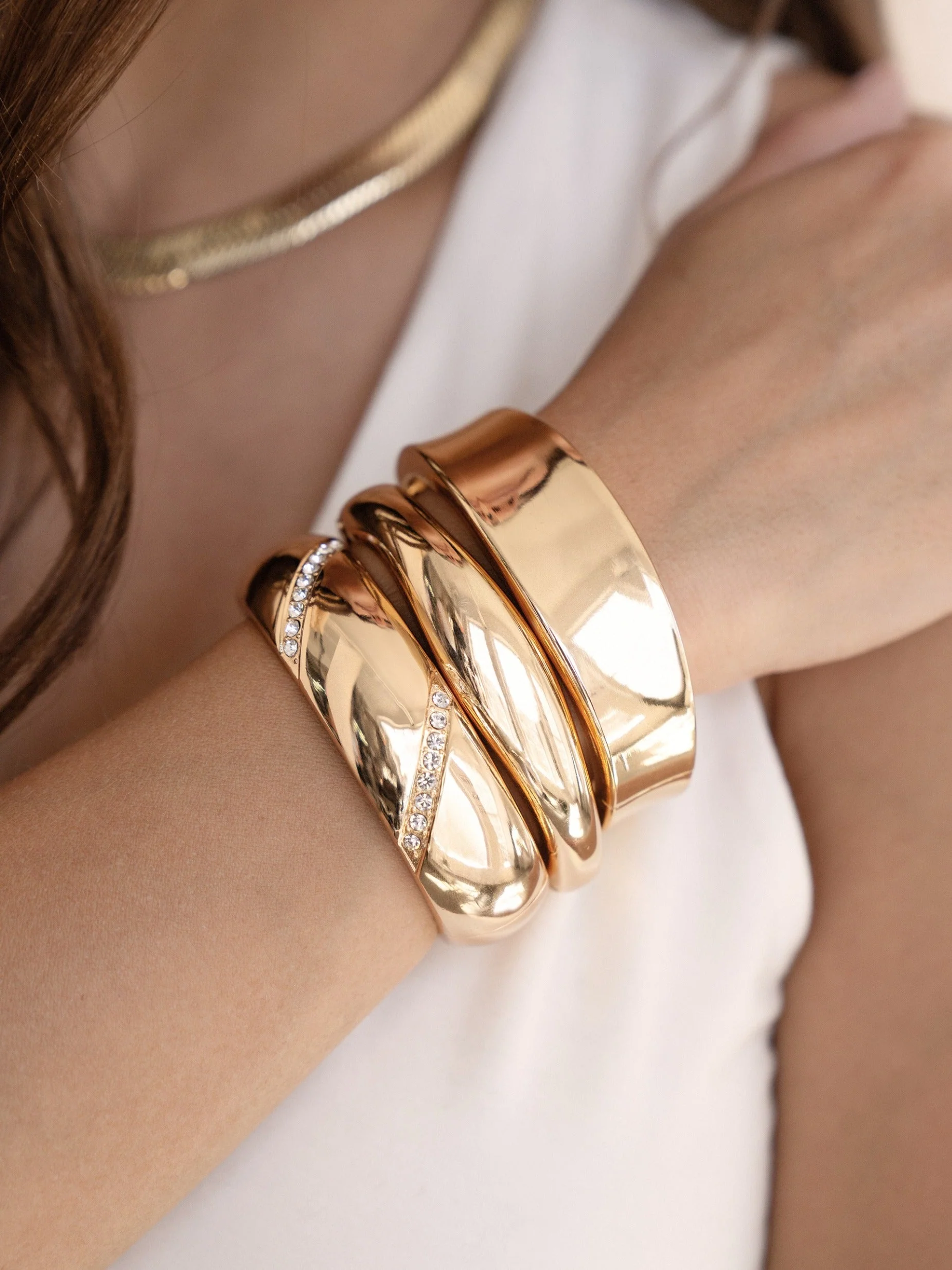 Squared Shine Bangle Bracelet - Image 3