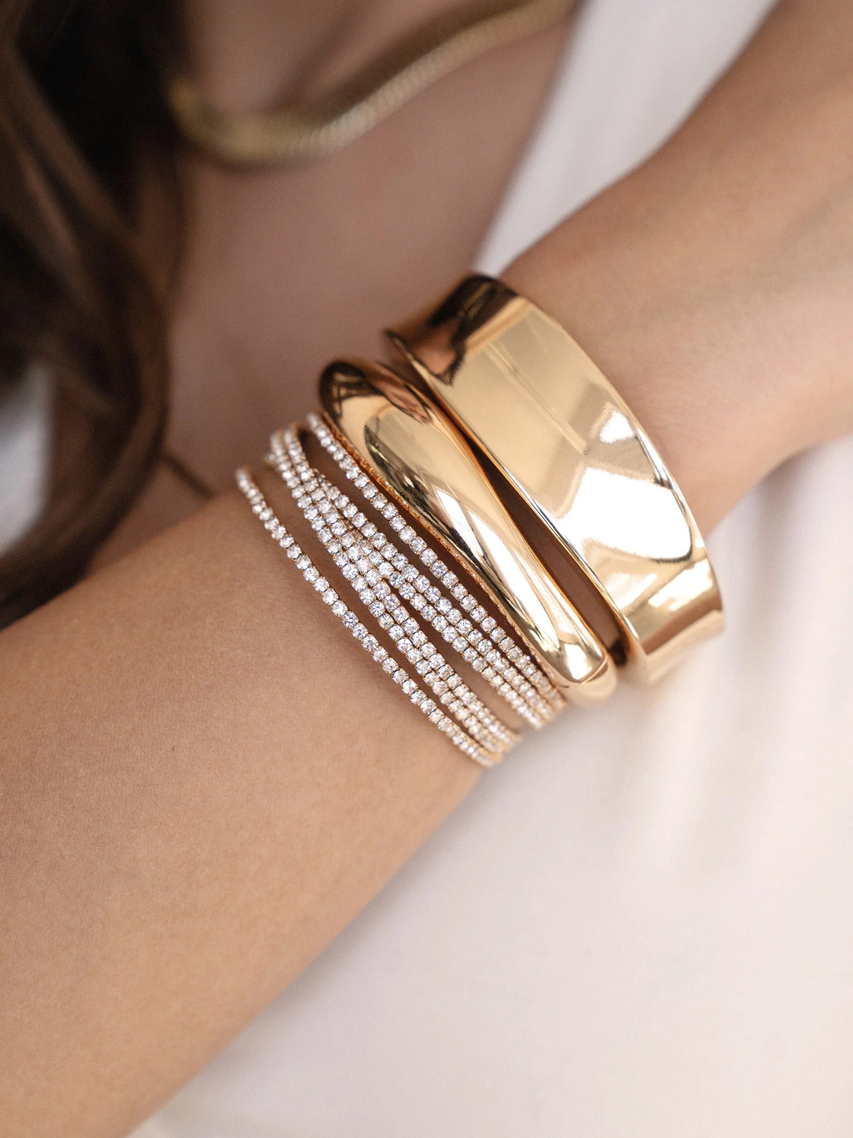 Squared Shine Bangle Bracelet - Image 5