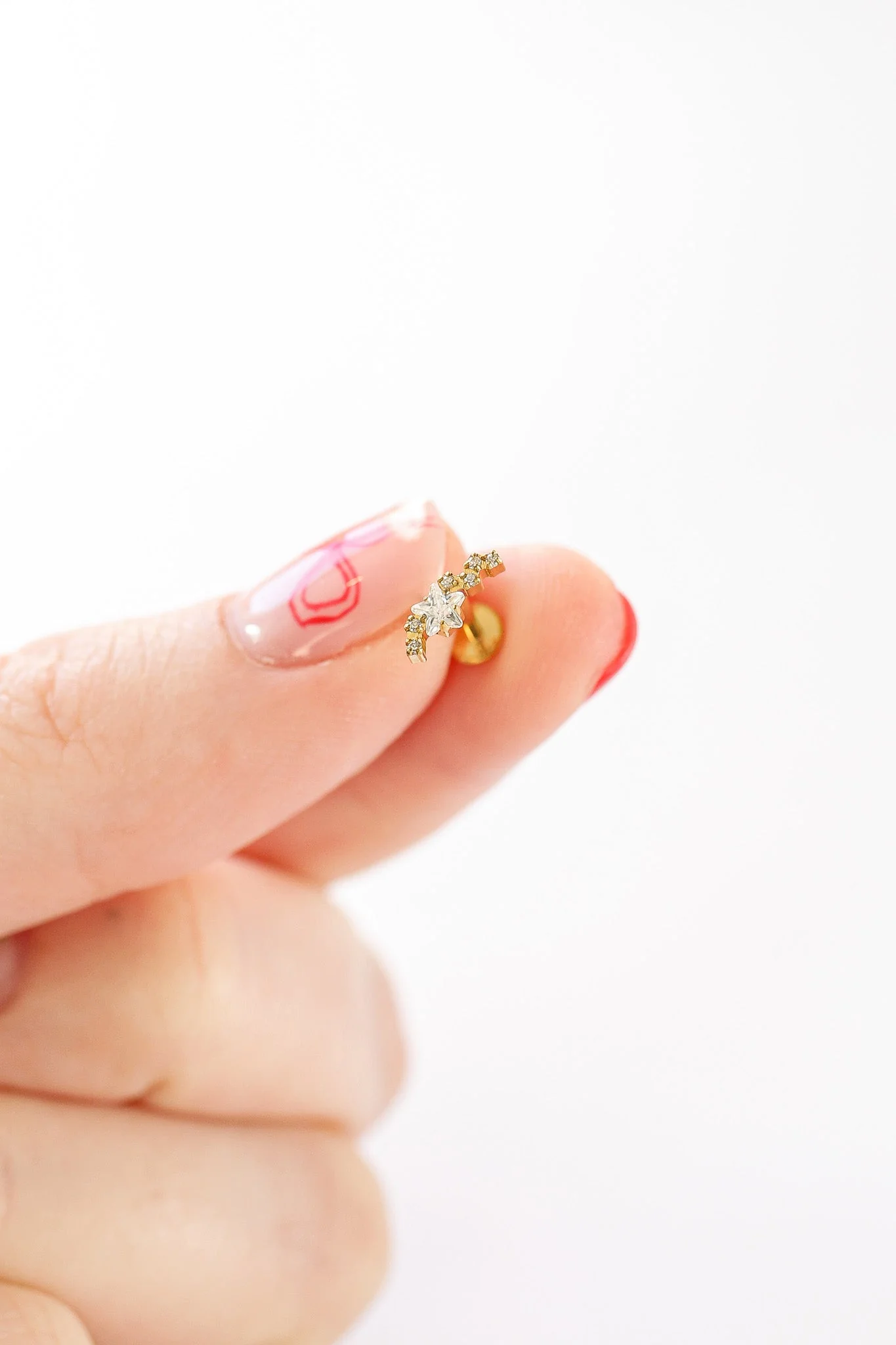 Star Cluster Flat Back Stud Earring - Image 4