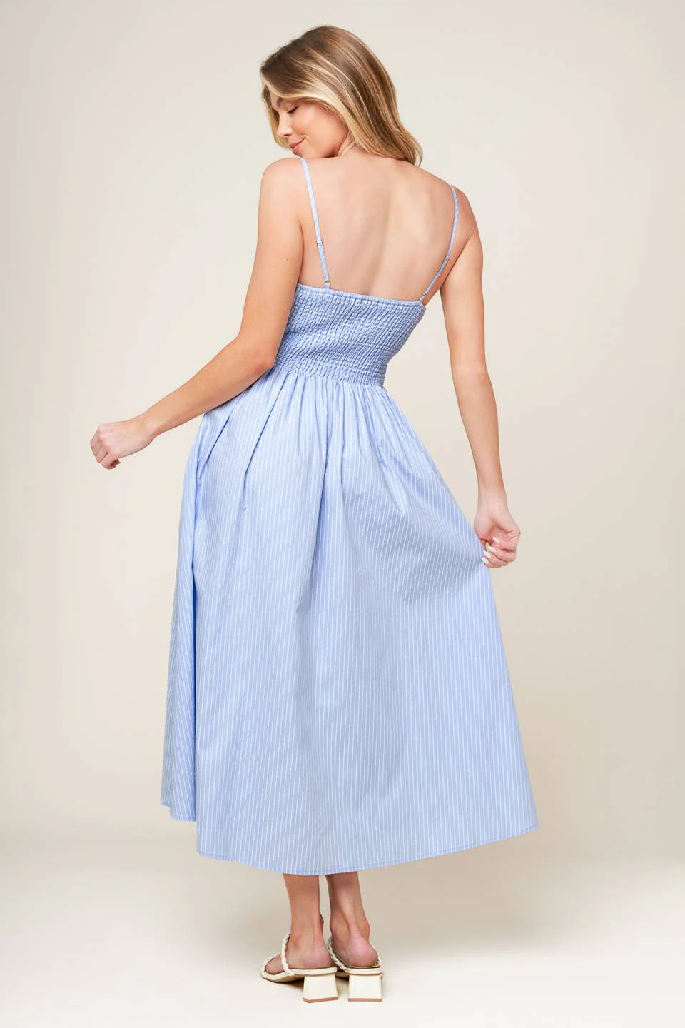 SUMMER INVITE - PASTEL BLUE MIDI DRESS - Image 2
