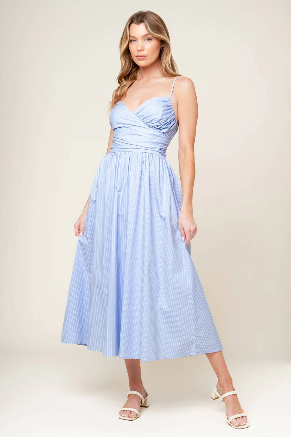 SUMMER INVITE - PASTEL BLUE MIDI DRESS - Image 3