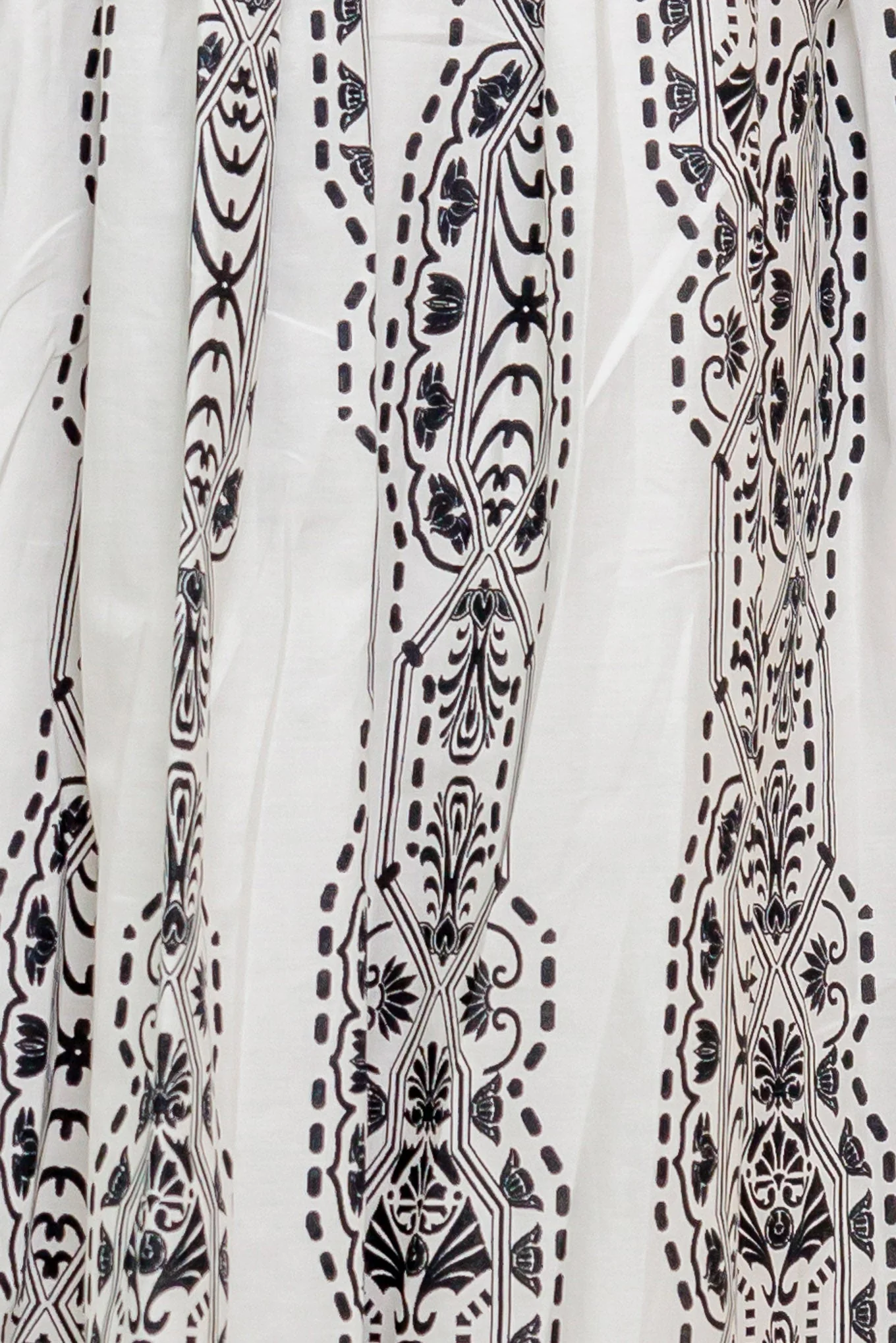 SUMMER SILHOUETTE STRAPLESS BLACK & WHITE MIDI DRESS - Image 7