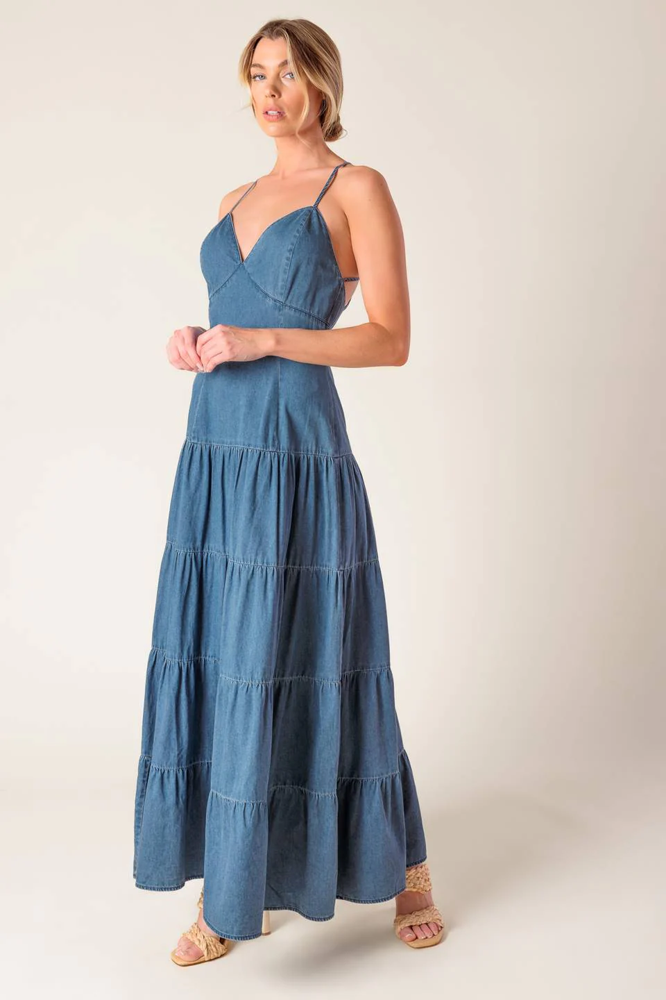 SUNDAY BEST - CHAMBRAY MIDI DRESS - Image 4