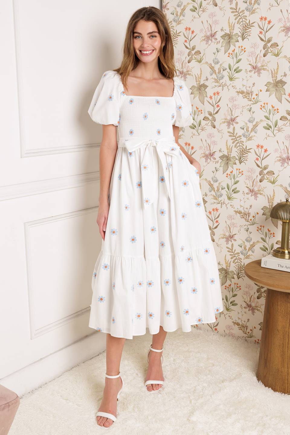 SUNNYSIDE LANE - EMBROIDERED MIDI DRESS - FINAL SALE - Image 3