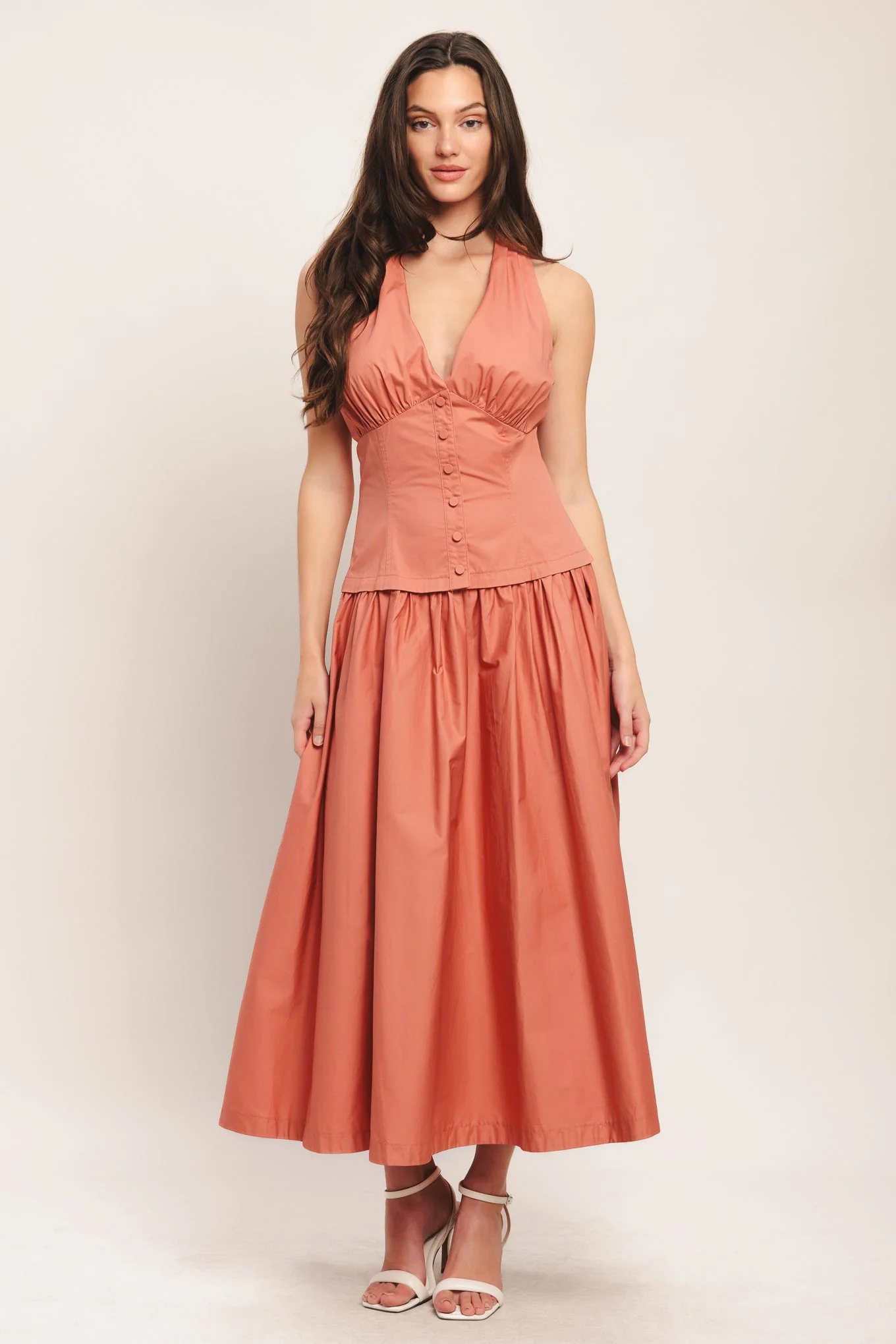 SUNSET MUSE PINK MIDI DRESS - Image 2