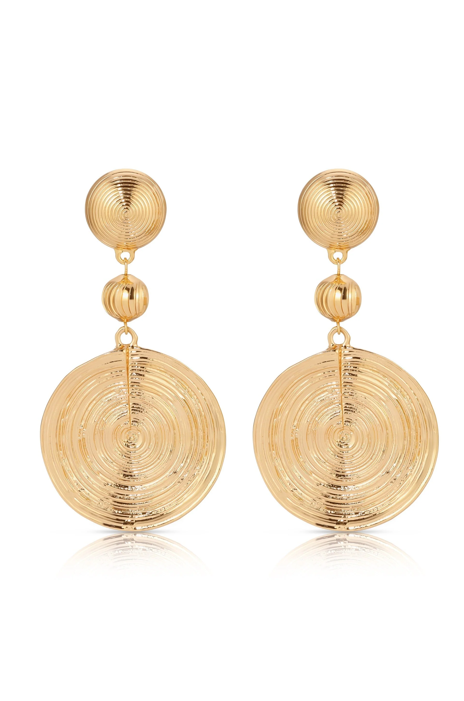 Swirl Pendant Dangle Earrings - Image 2