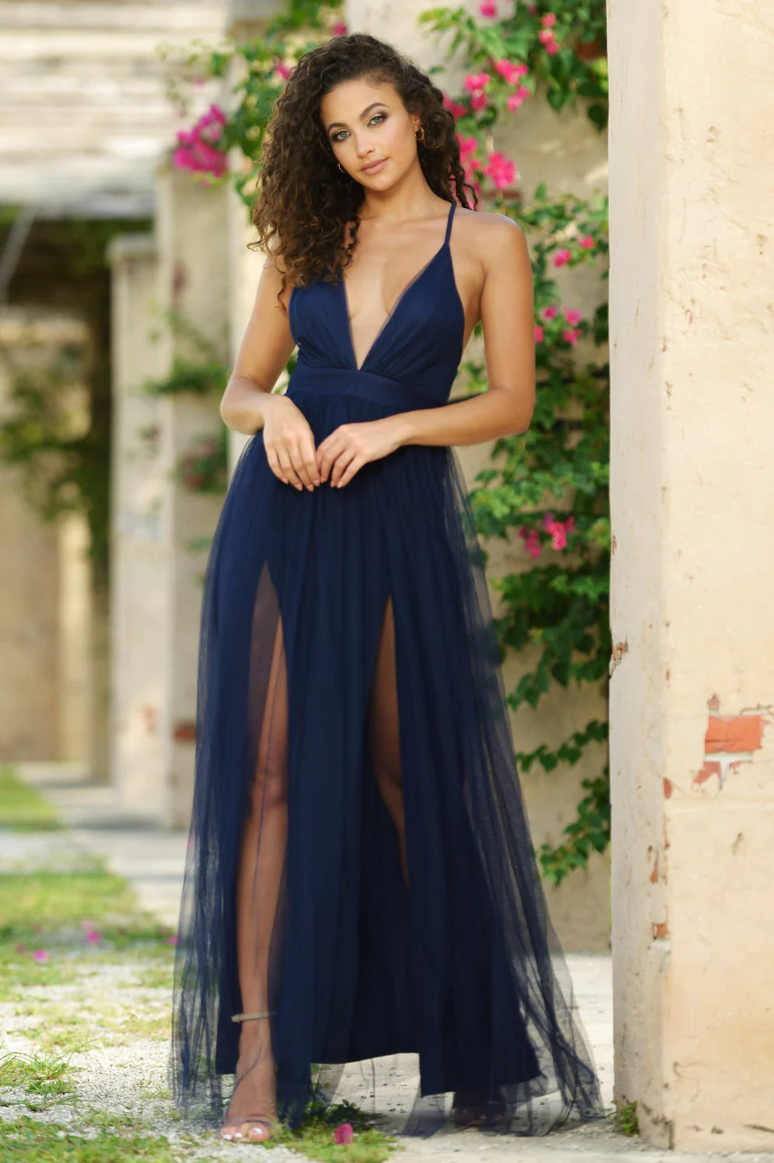 Sydney Maxi Dress - Navy - Image 3