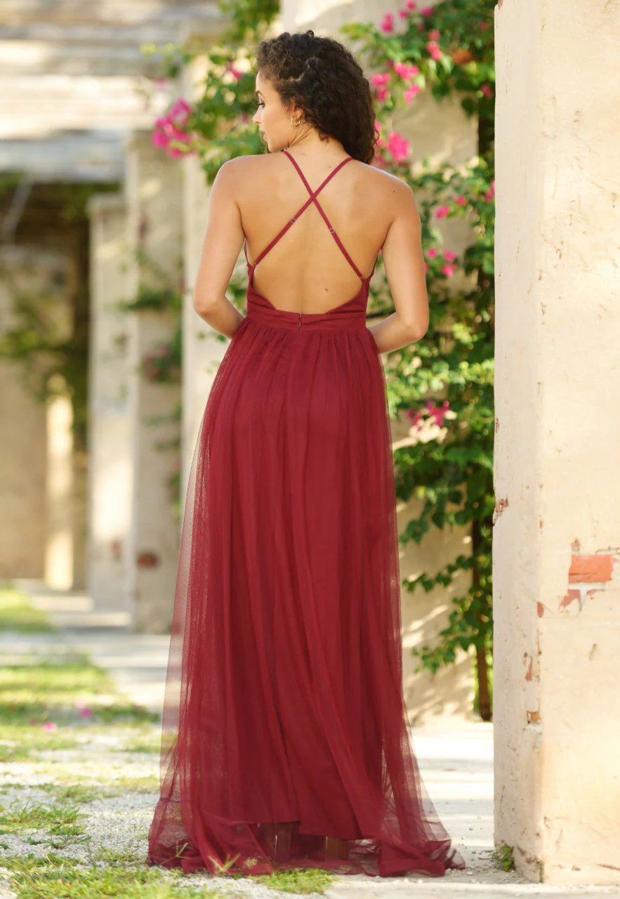 Sydney Maxi Dress - Wine - Image 6