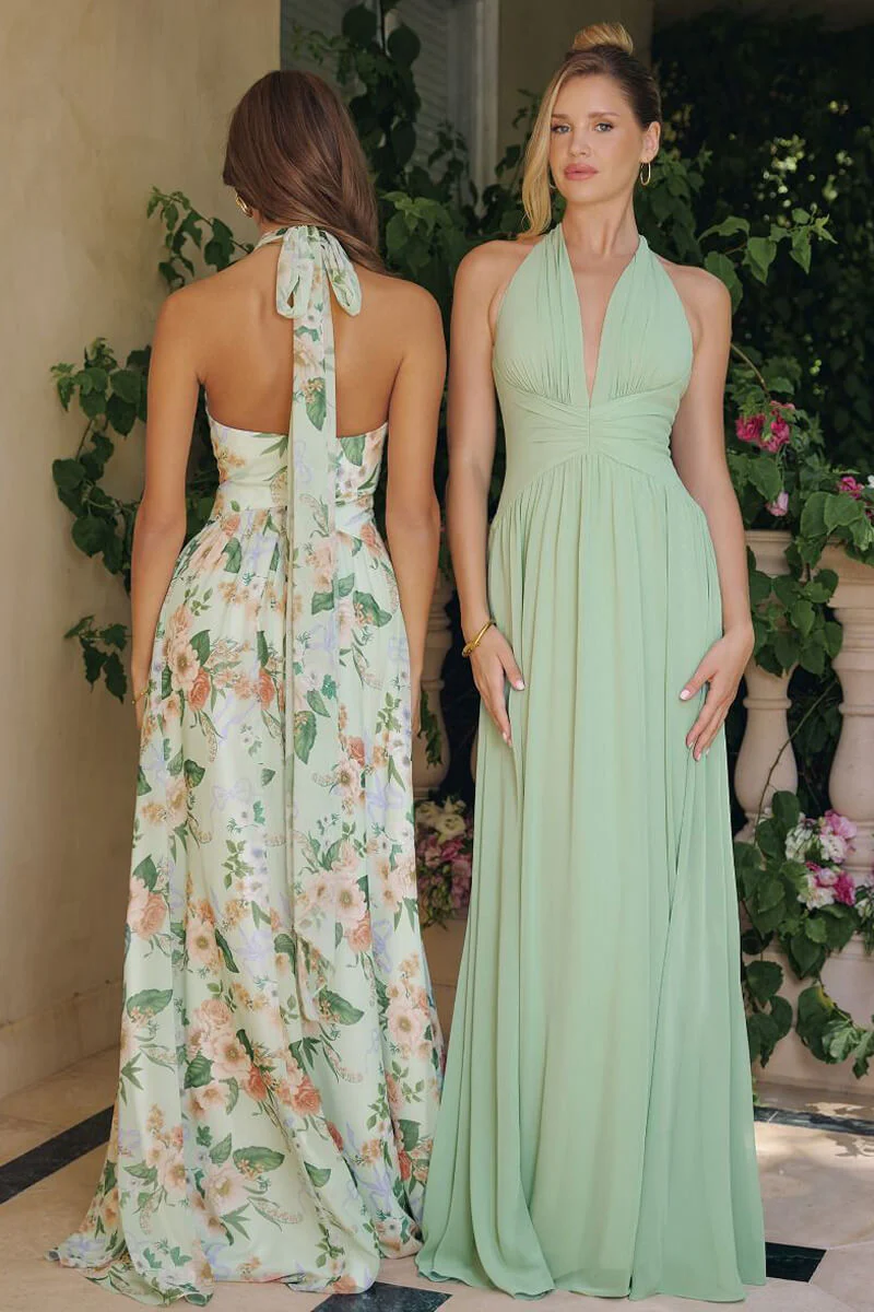 TARA GOWN - FLOWY CHIFFON HALTER DRESS - Image 10