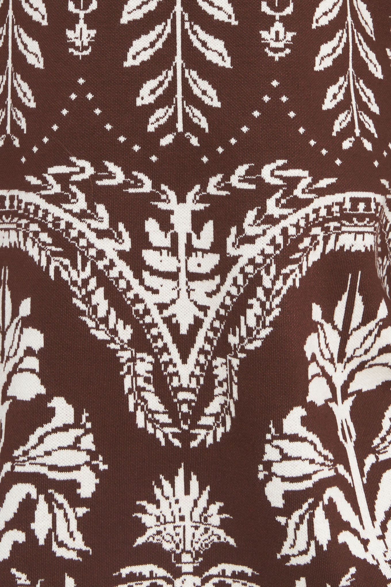 TERRA TAPESTRY BROWN SWEATER KNIT MINI DRESS - Image 6