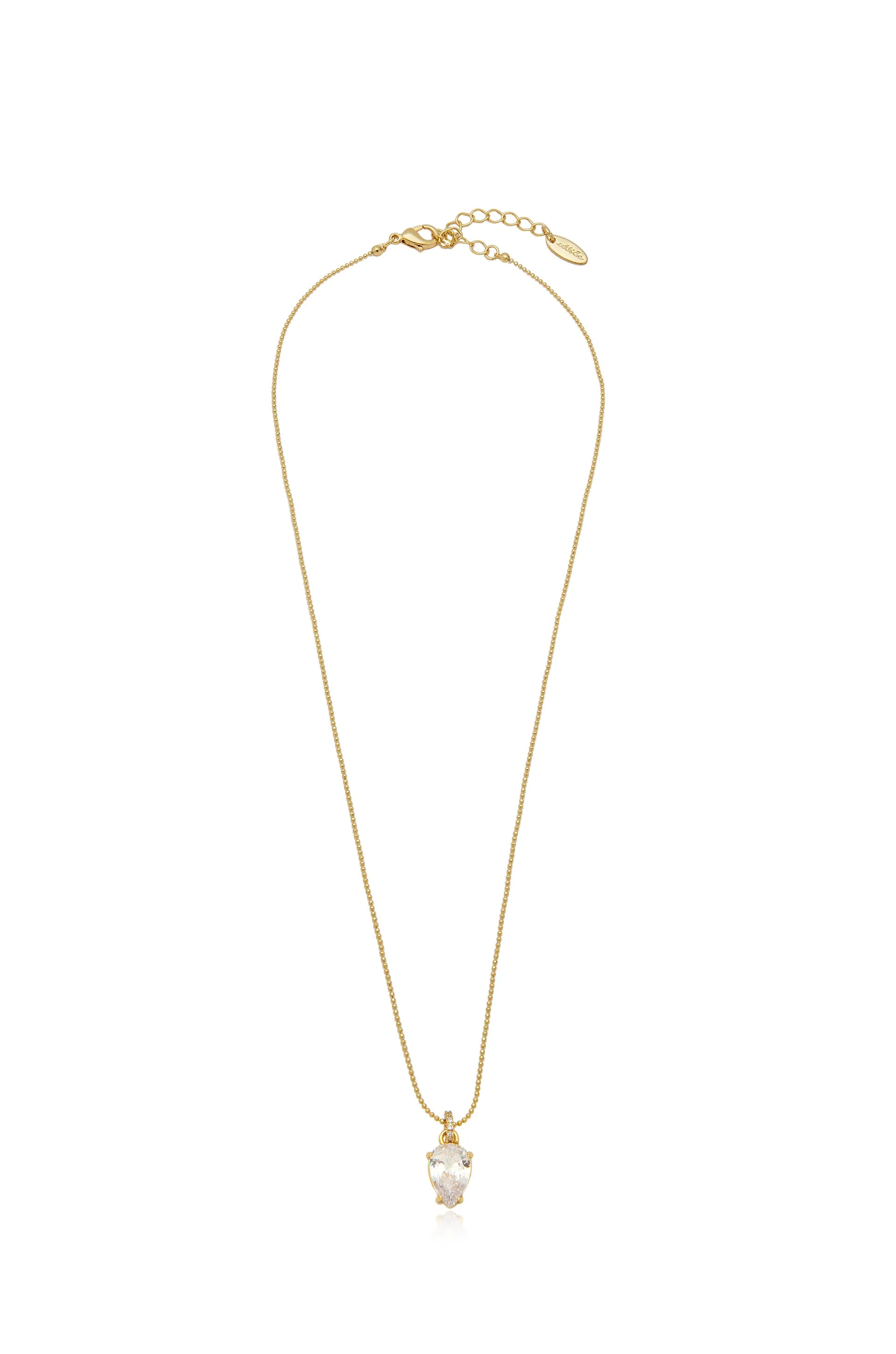 Thin and Delicate Crystal Pendant Necklace - Image 3