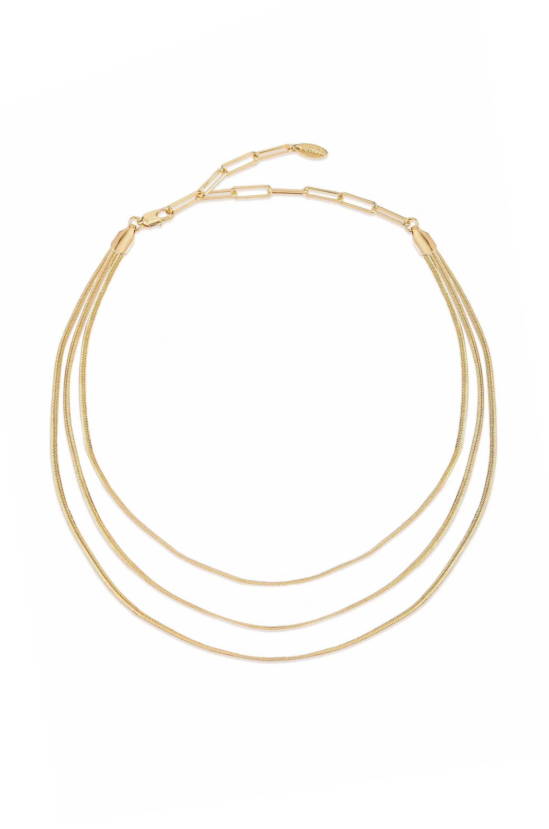 Triple Snake Chain Necklace - Image 2