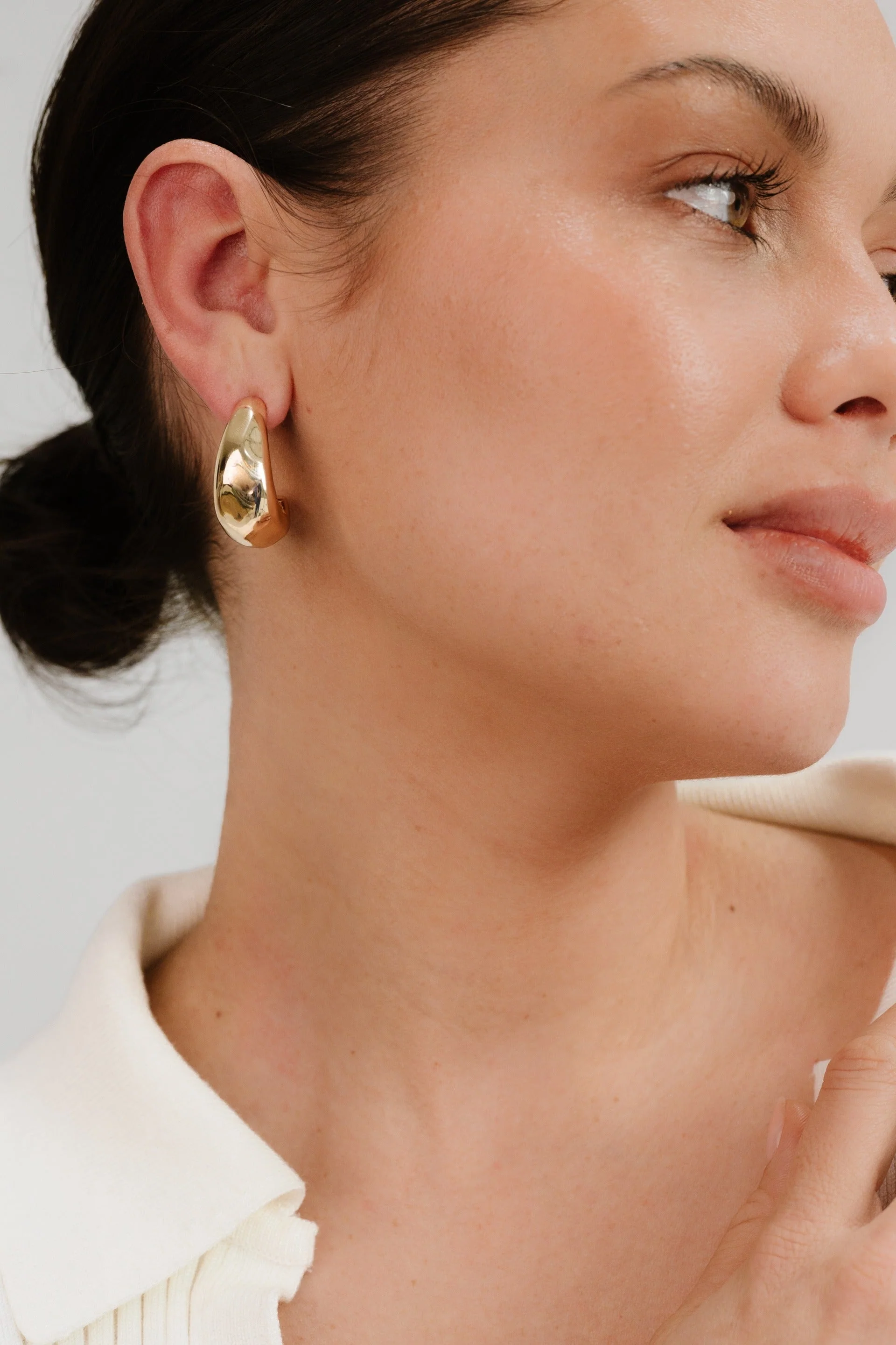 True Golden Hoop Earrings - Image 2