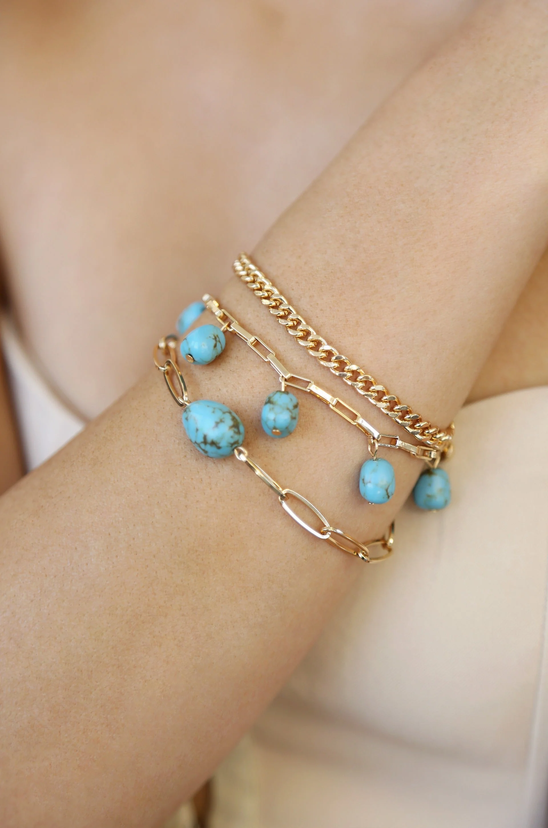 Turquoise Nugget Bracelet Set - Image 10
