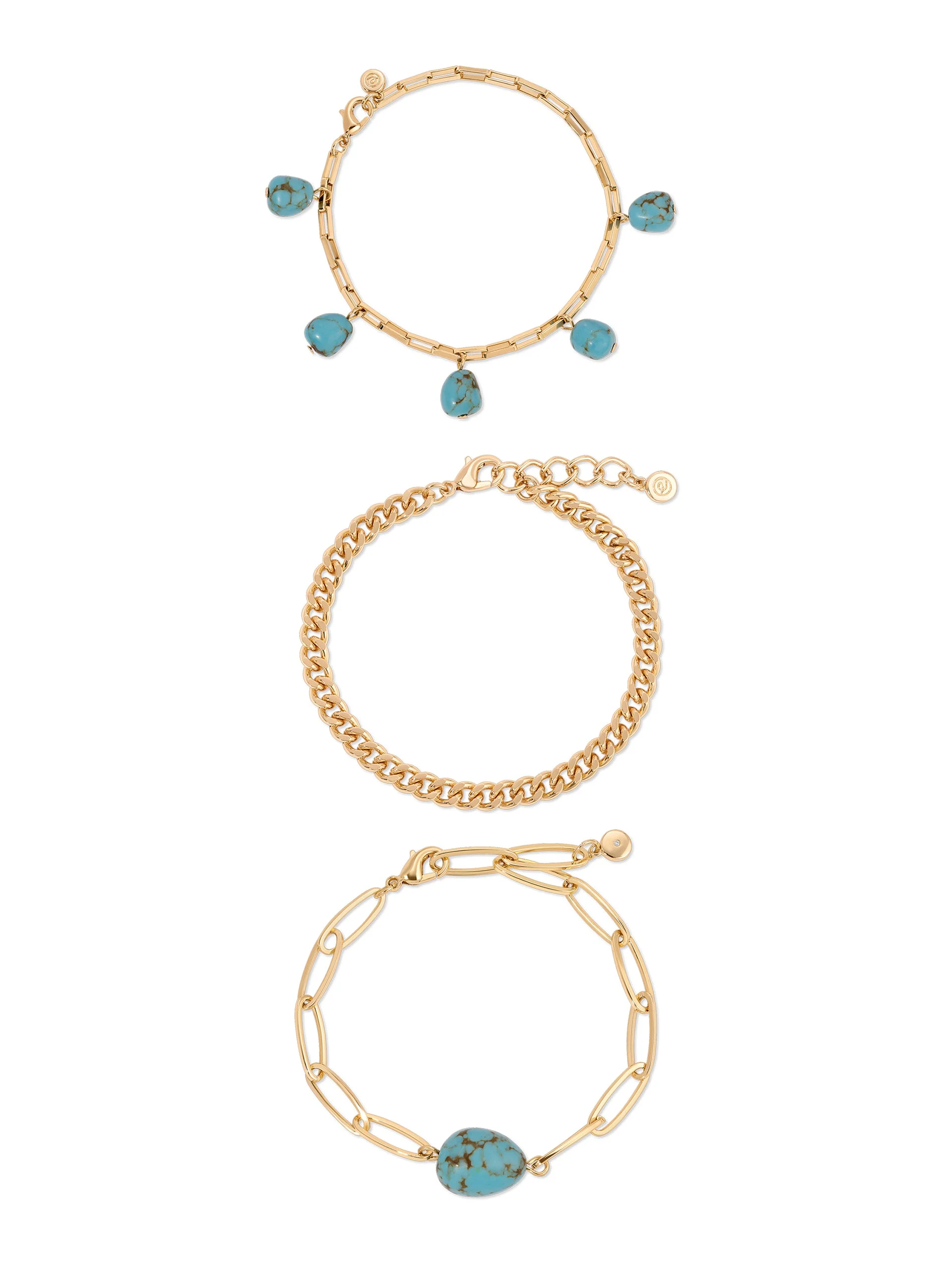 Turquoise Nugget Bracelet Set - Image 2