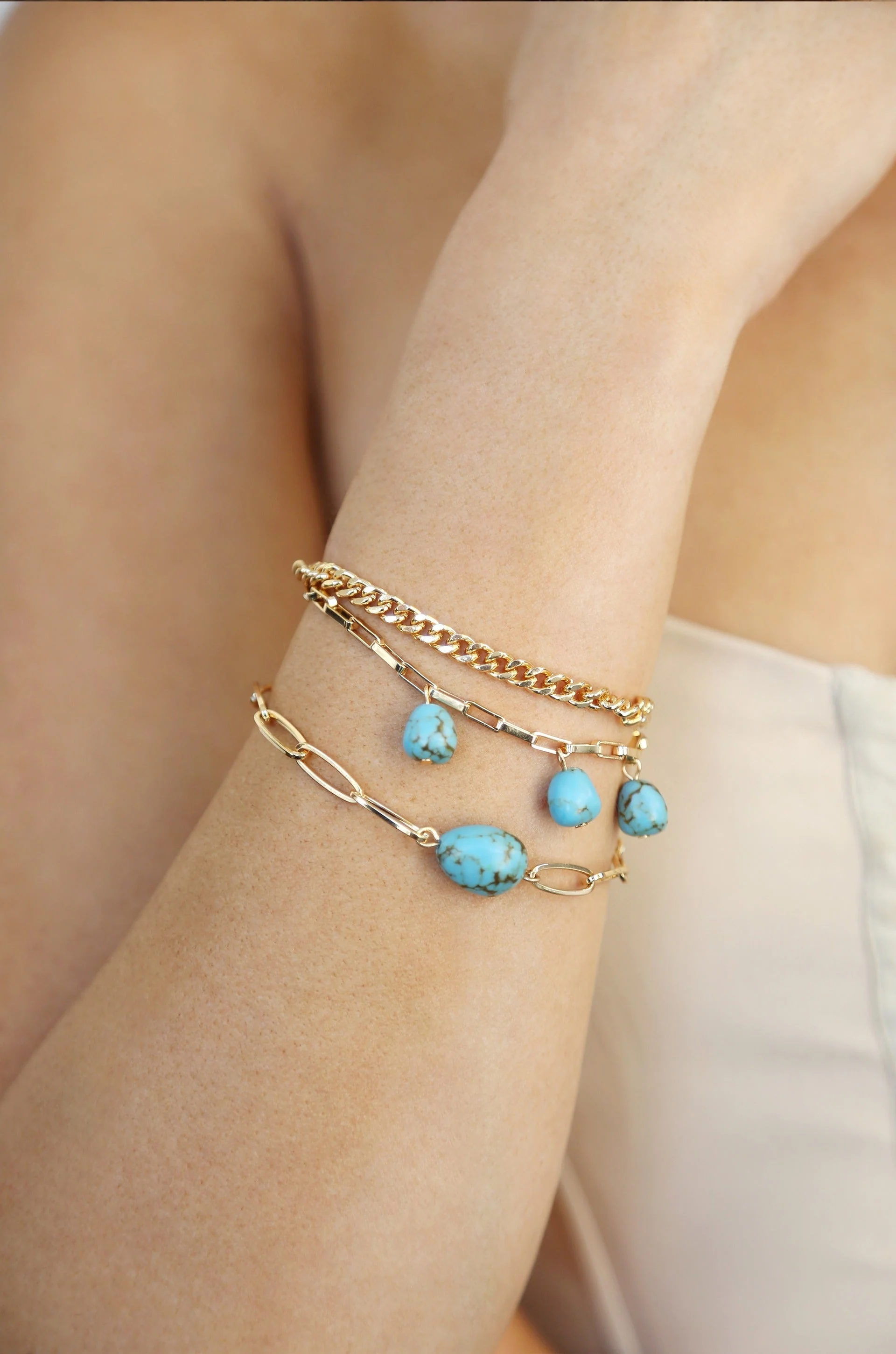 Turquoise Nugget Bracelet Set - Image 8