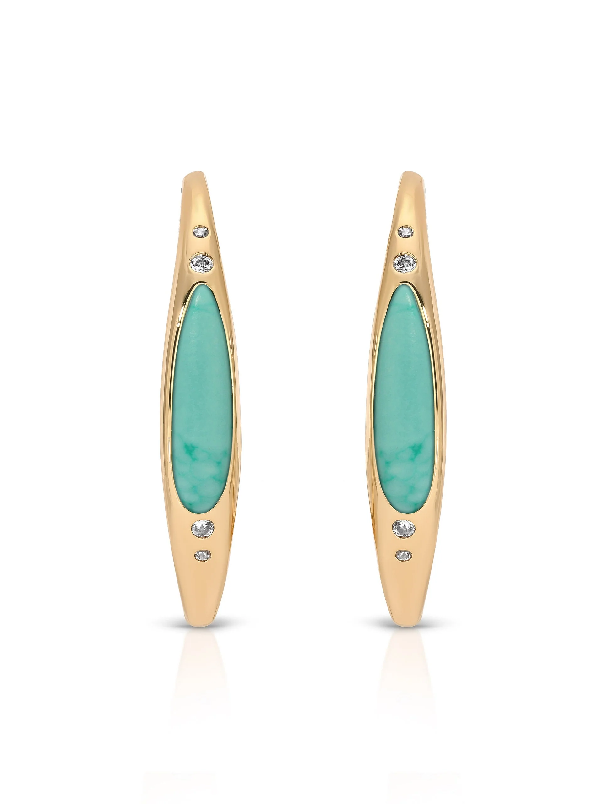 Turquoise Solstice Hoops - Image 4