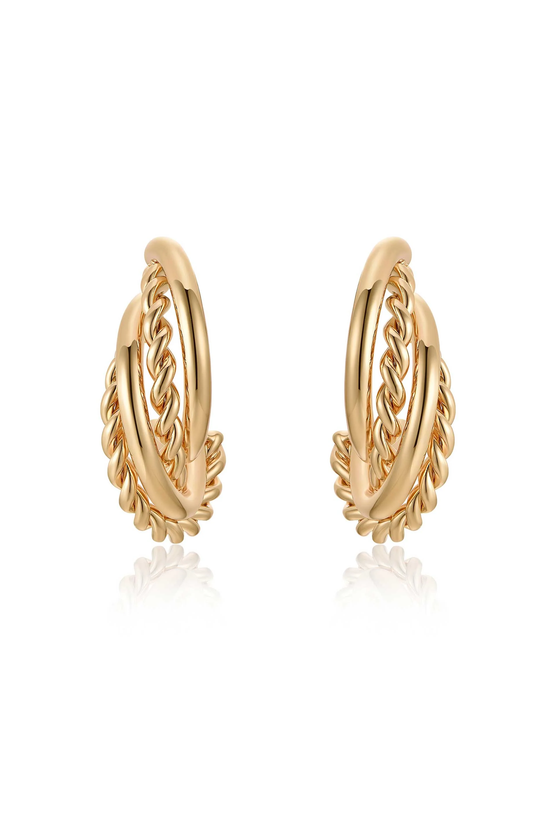 Twists and Turns Hoop Earrings - Image 3