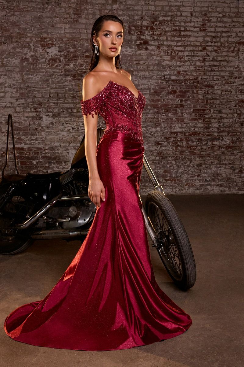 VERONA GOWN - GLITTER SATIN CORSET DRESS - Image 7