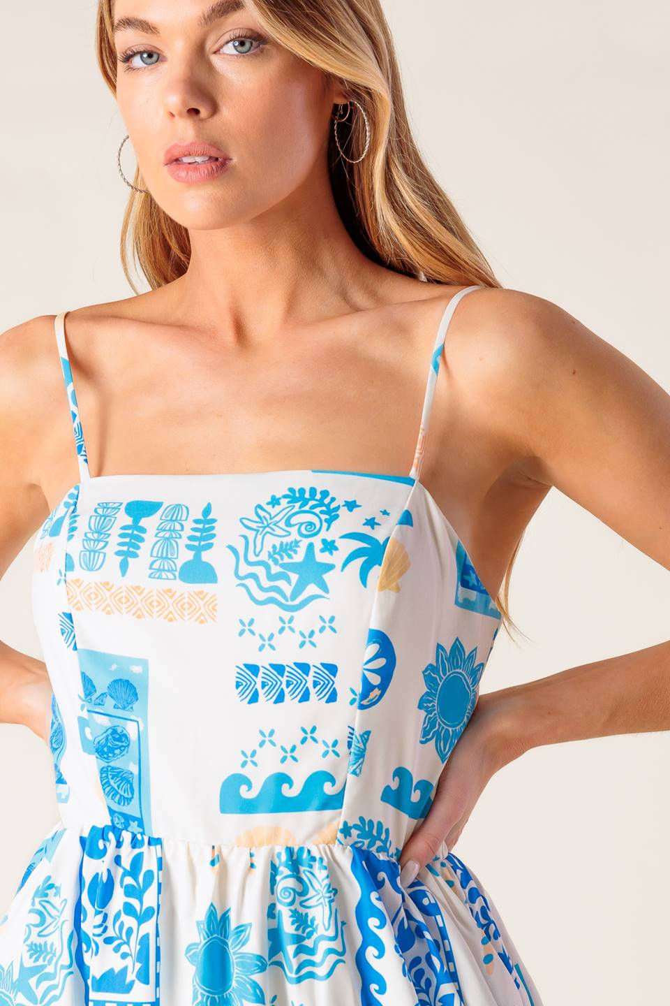 WANDER LUST MIDI DRESS - BLUE - Image 4