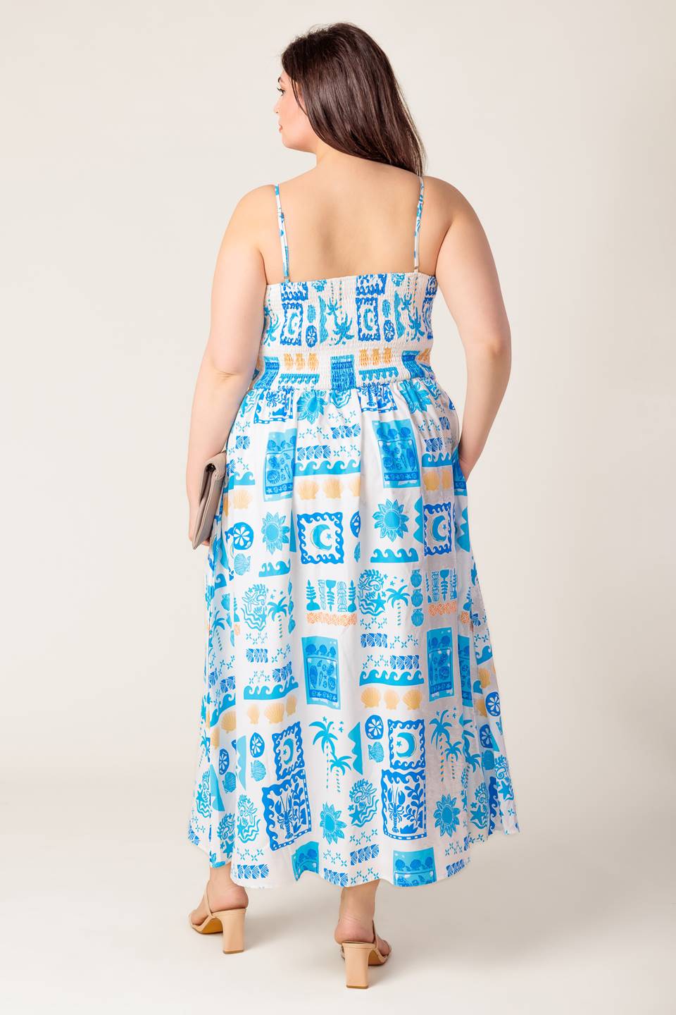 WANDER LUST MIDI DRESS - BLUE - Image 8