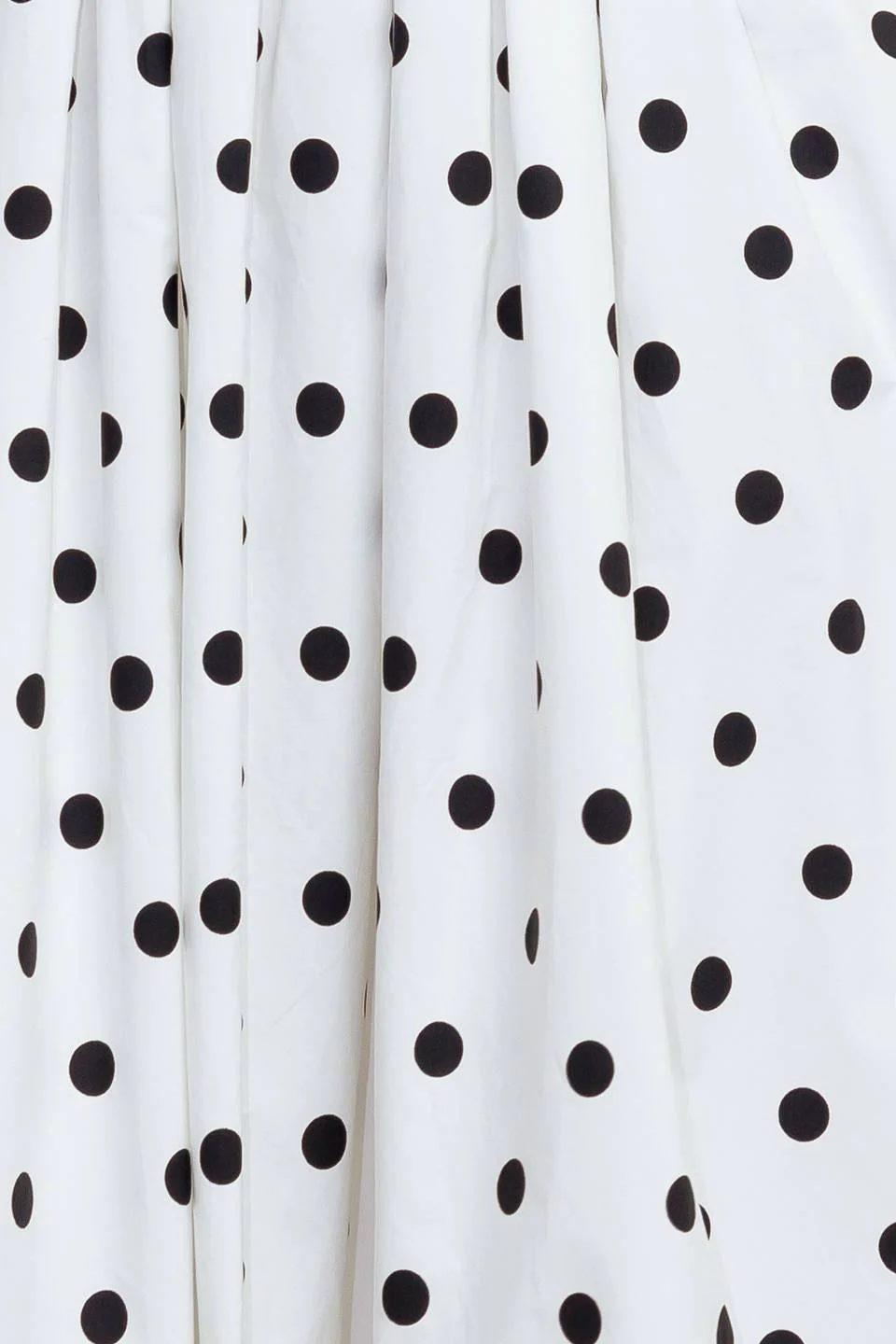 WHITE & BLACK POLKA DOT BUBBLE HEM MIDI DRESS - Image 8
