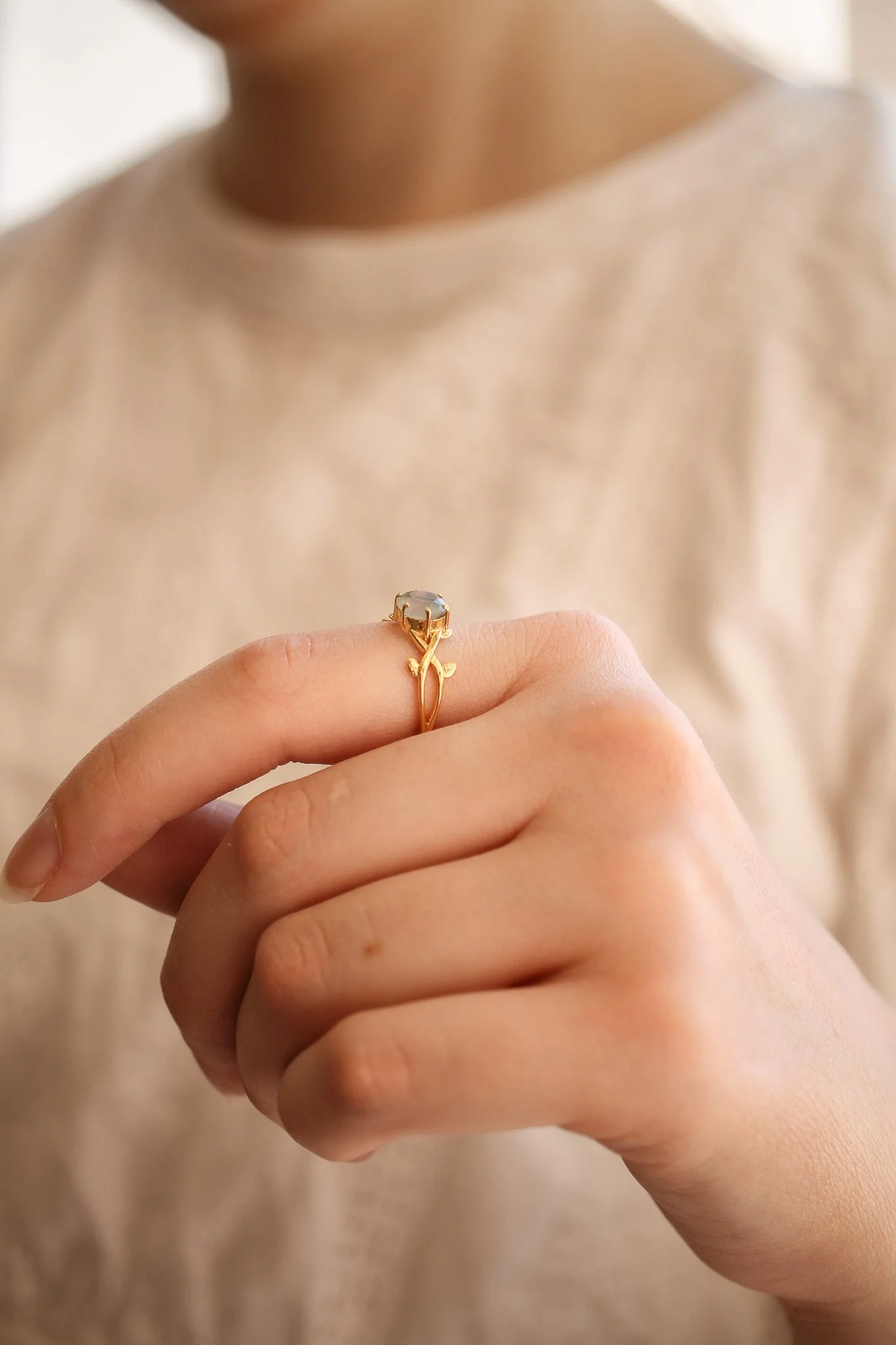 Willow Moss Agate Ring - Image 4