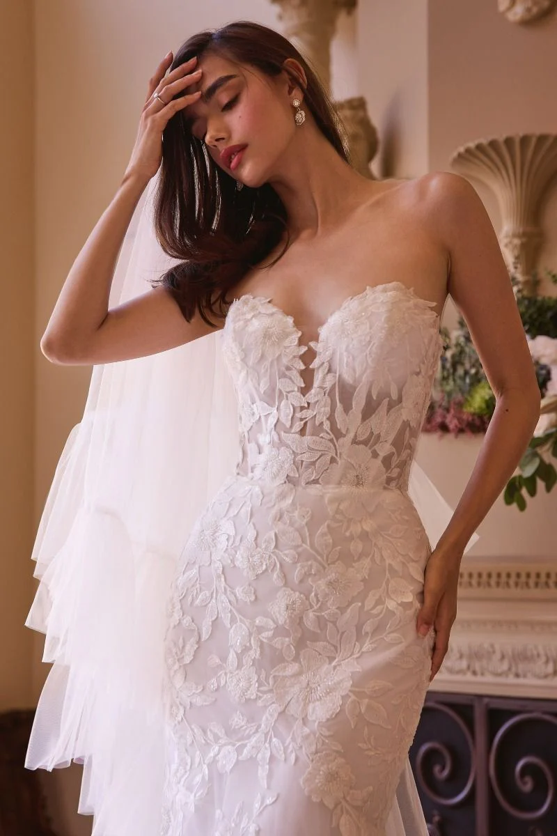 WL033 - Strapless Mermaid Bridal Gown & Sleeves - Andrea & Leo - Image 3