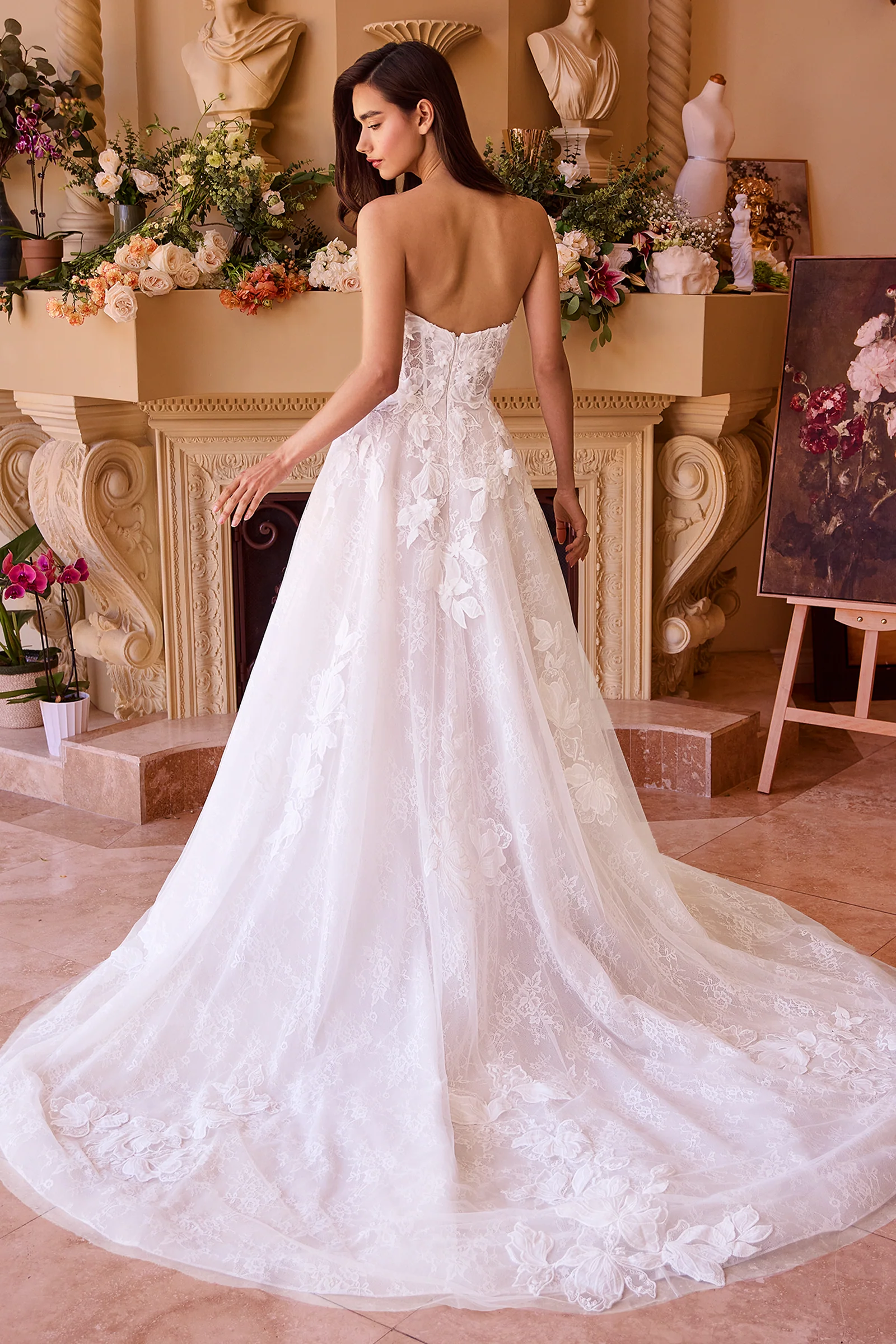 WL034 - Lace Wedding Ball Gown - Andrea & Leo - Image 2