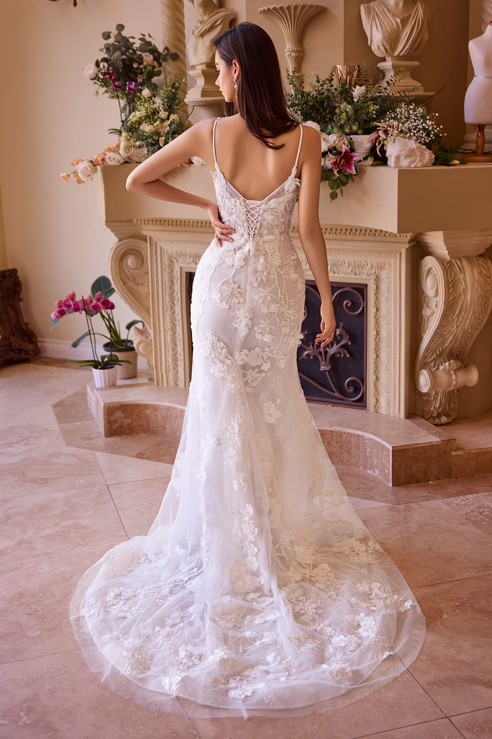 WL053 - Fitted Lace Wedding Gown - Andrea & Leo - Image 2