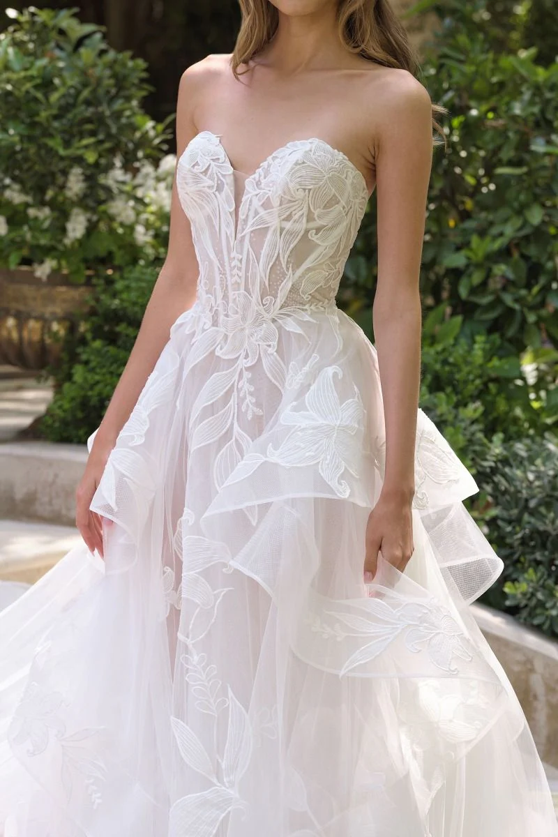 WL059 - Strapless Wedding Ball Gown - Andrea & Leo - Image 2