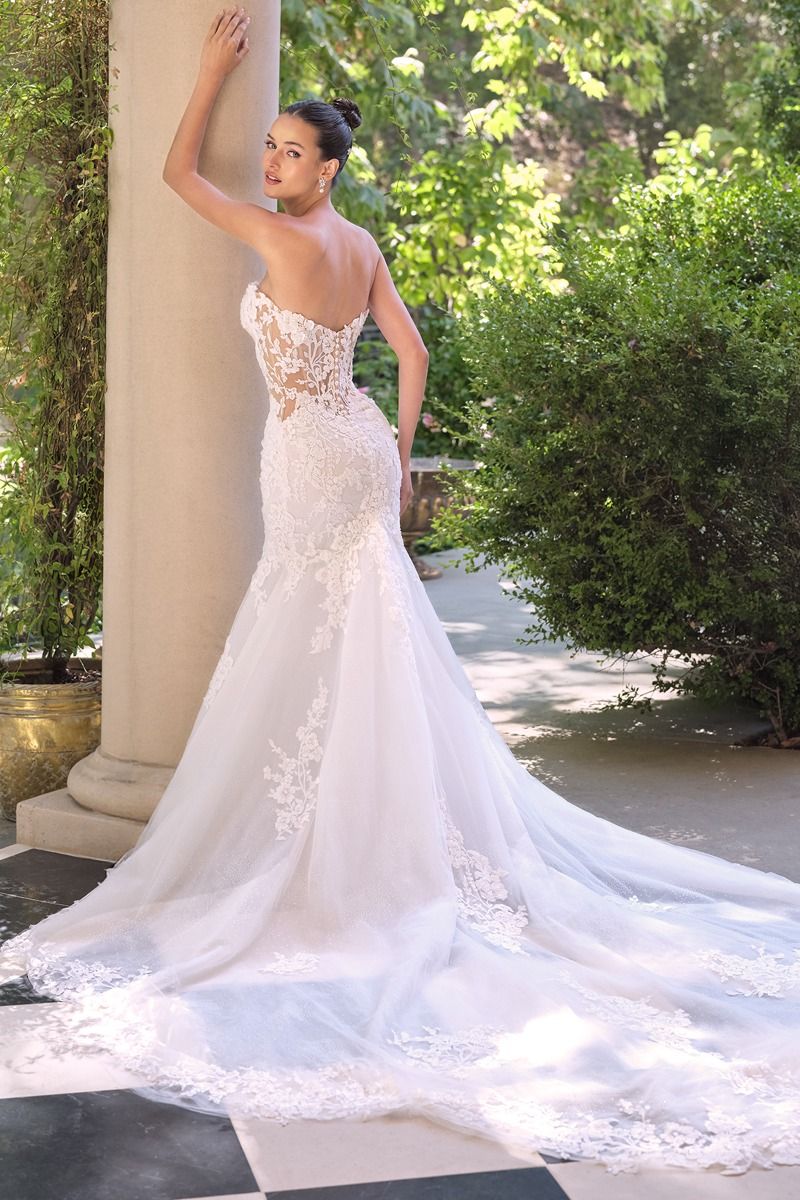 WL065 - Strapless Mermaid Wedding Gown with Removable Sleeves - Andrea & Leo - Image 2