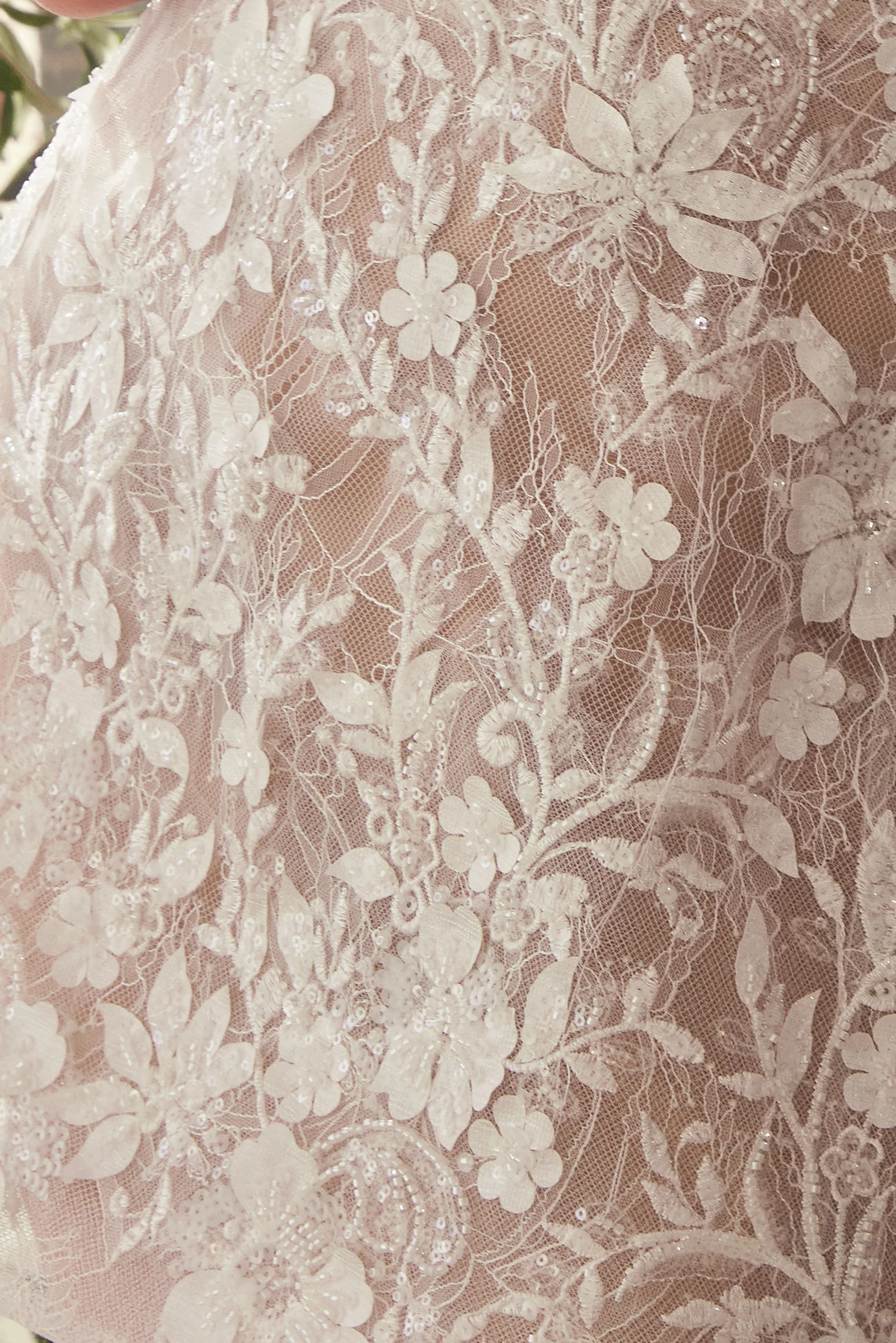 WL084 - STRAPLESS SHORT LACE MIDI WEDDING DRESS - Andrea & Leo - Image 4