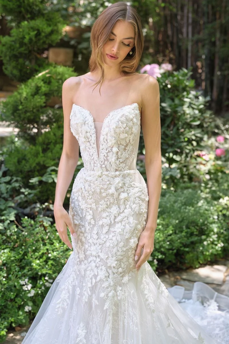 WL088 - Strapless Mermaid Wedding Gown - Andrea & Leo - Image 2