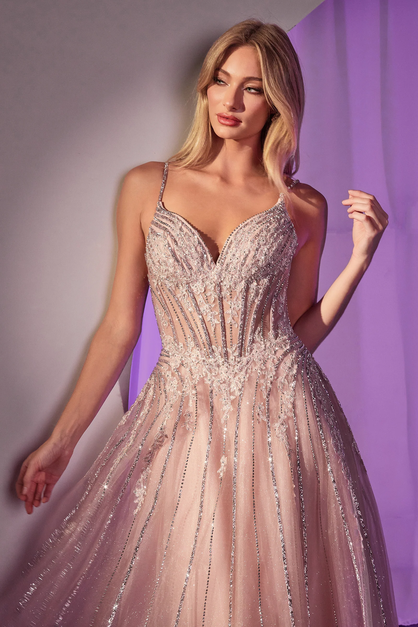 Wynter Gown - Crystal-Embellished A-Line Tulle Dress - Image 2
