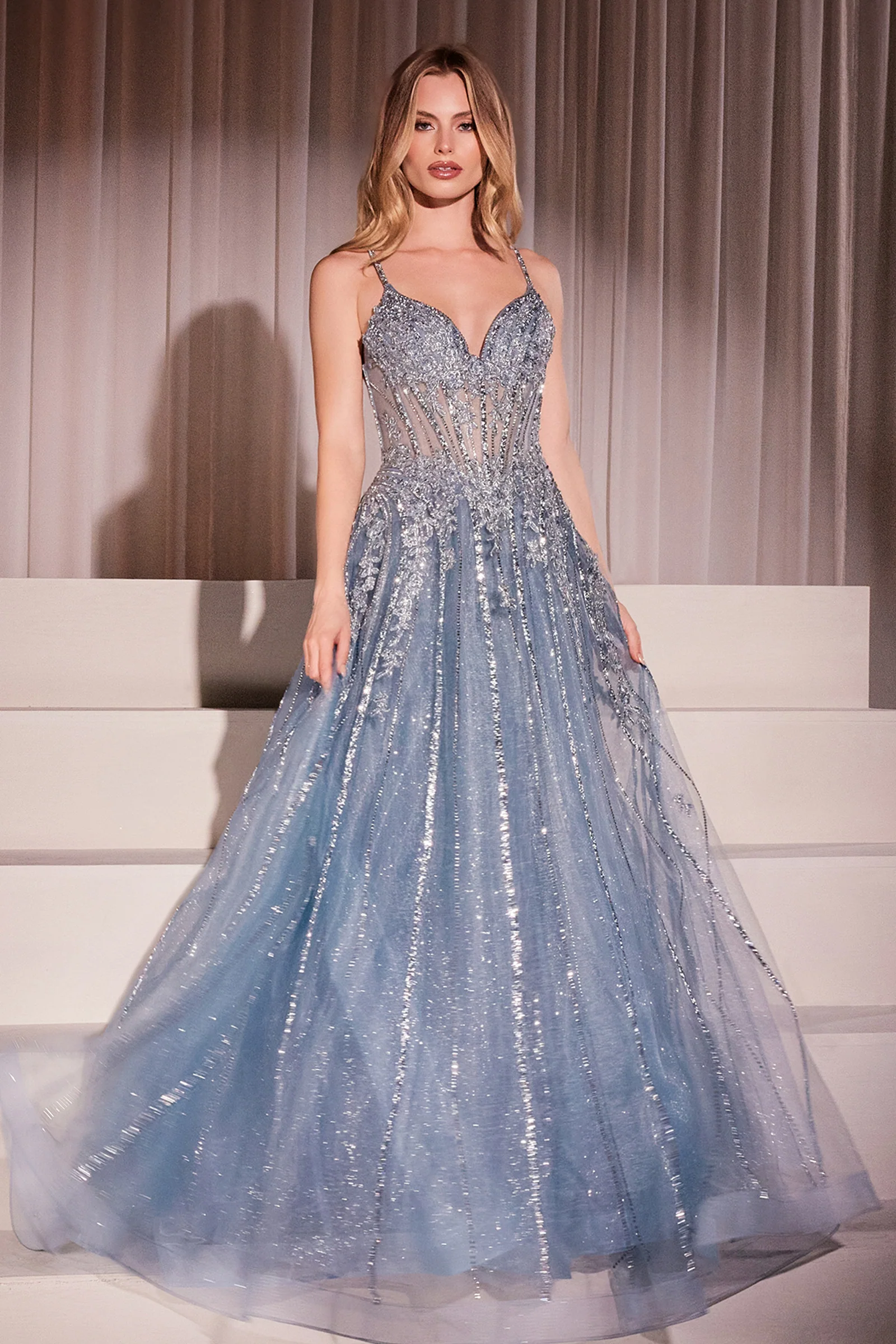 Wynter Gown - Crystal-Embellished A-Line Tulle Dress - Image 5